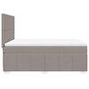 vidaXL Sommier &agrave; lattes de lit avec matelas Taupe 140x190 cm Tissu