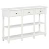 vidaXL Table console blanc 110 x 30 x 76 cm bois d'ing&eacute;nierie