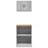 vidaXL Armoires de garage 2 pcs sonoma gris bois d'ing&eacute;nierie
