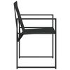 vidaXL Chaises de jardin 4 pcs noir acier et textilène