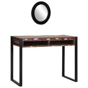vidaXL Table de Toilette Multicolore Bois massif de r&eacute;cup&eacute;ration