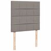 vidaXL Sommier &agrave; lattes de lit avec matelas Taupe 80x200 cm Tissu