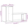 vidaXL Meubles TV 2 pcs chêne sonoma 75x30x50 cm bois d'ingénierie