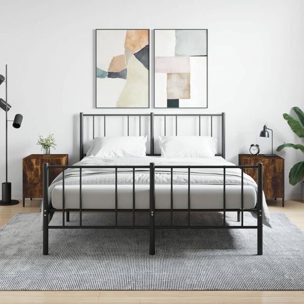 vidaXL Tables de chevet 2 pcs ch&ecirc;ne fum&eacute; 40x40x50 cm bois d'ing&eacute;nierie