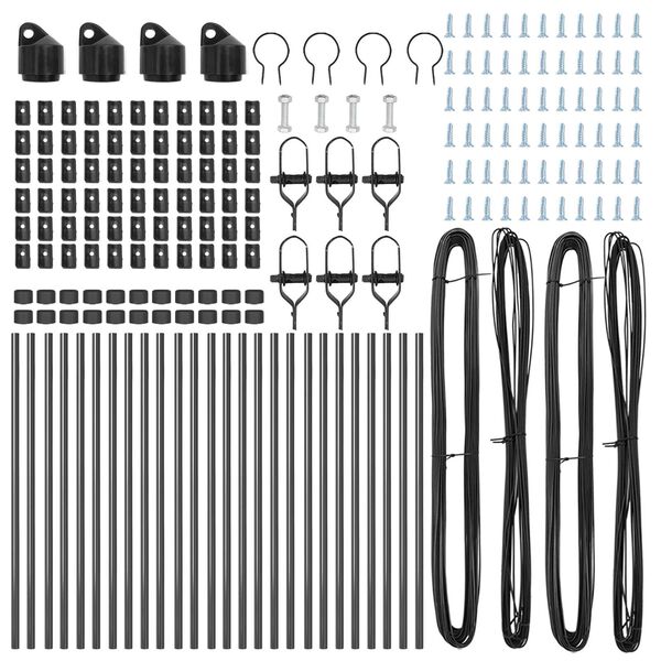 vidaXL Poteau de clôture. Autre 26 pcs Gris 3,2 x 3,2 x 80 cm Acier