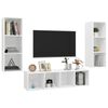 vidaXL Ensemble de meuble TV 3 pcs Blanc Bois d'ingénierie