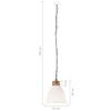 vidaXL Lampe suspendue industrielle Blanc Fer et bois solide 35 cm E27