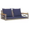 vidaXL Balancelle avec coussins gris 109x62x40 cm r&eacute;sine tress&eacute;e