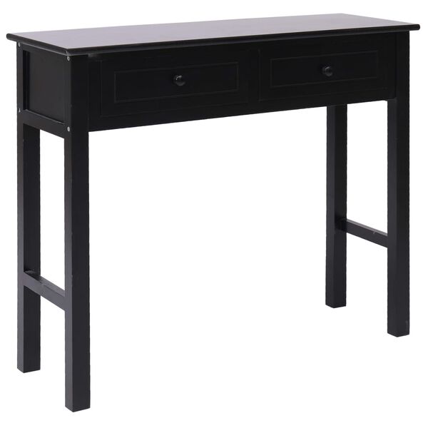 vidaXL Table console Noir 90 x 30 x 77 cm Bois