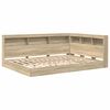 vidaXL Lit Biblioth&egrave;que Ch&ecirc;ne sonoma 160 x 200 cm Bois d'ing&eacute;nierie