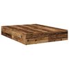 vidaXL Cadre de lit avec rangement Bois Ancien 135 x 190 cm