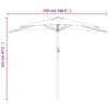 vidaXL Parasol de balcon avec m&acirc;t en aluminium Noir 270x144x222cm Demi