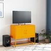 vidaXL Meuble TV jaune moutarde 68,5x39x60,5 cm acier