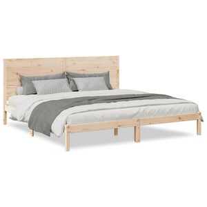 vidaXL Cadre de lit extra long sans matelas 180x210 cm bois massif