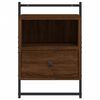 vidaXL Table de chevet murale 2 pcs ch&ecirc;ne marron 40x30x61 cm