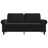 vidaXL Canap&eacute; &agrave; 2 places Noir 140 cm Velours