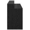 vidaXL Bureau avec porte Ch&ecirc;ne noir 160 x 55 x 91 cm Bois d'ing&eacute;nierie