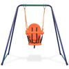 vidaXL Balançoire simple 2-en-1 et balançoire pour tout-petits Orange