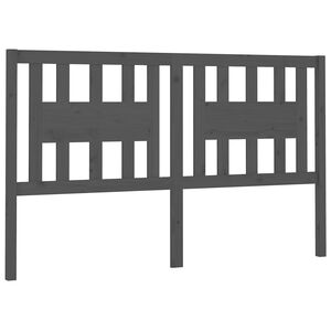 vidaXL T&ecirc;te de lit Gris 206x4x100 cm Bois massif de pin