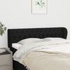 vidaXL T&ecirc;te de lit avec oreilles Noir 147x23x78/88 cm Tissu