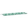 vidaXL Coussins de banc de jardin lot de 2 motif de feuilles
