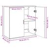 vidaXL Buffet Ch&ecirc;ne noir 79 x 38 x 80 cm Bois d'ing&eacute;nierie