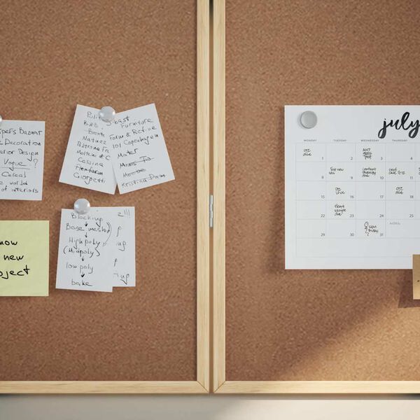 vidaXL Tableau en liège Marron 80 x 1.4 x 80 cm Bois massif en pin