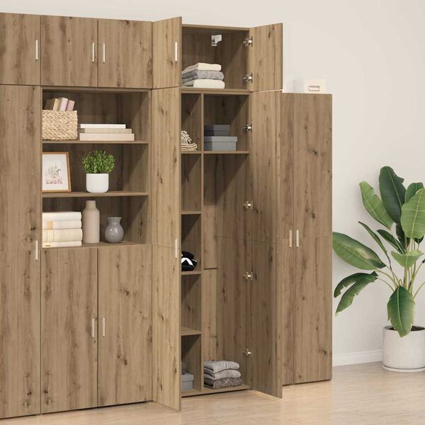 vidaXL Armoire de rangement 3 pcs Ch&ecirc;ne artisanal