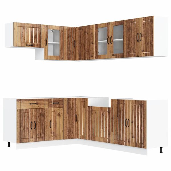 vidaXL Ensemble d'armoires de cuisine 11 pcs Lucca bois d'ing&eacute;nierie