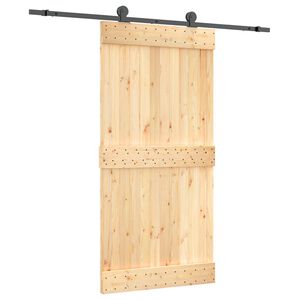 vidaXL Porte coulissante 100 x 210 cm Bois de pin massif (non trait&eacute;)