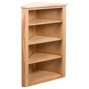 vidaXL &Eacute;tag&egrave;re d'angle 59x36x100 cm Bois de ch&ecirc;ne massif