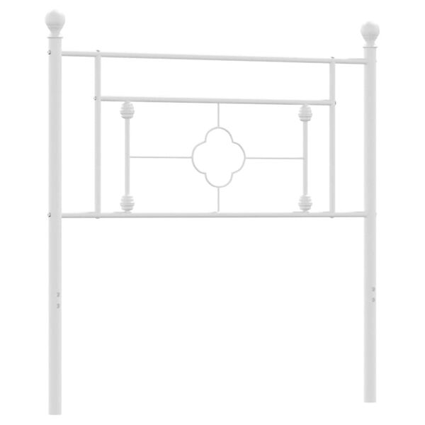 vidaXL T&ecirc;te de lit m&eacute;tal blanc 100 cm