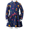 Robe enfants manches longues et cordon bleu marine 92
