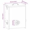 vidaXL Mangeoire pour poules Argent 32,5 x 20,5 x 43 cm