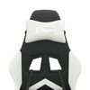 vidaXL Chaise de jeu pivotante Noir et blanc Similicuir