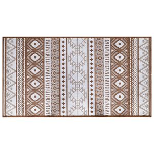 vidaXL Tapis d'ext&eacute;rieur marron et blanc 80x150 cm design r&eacute;versible