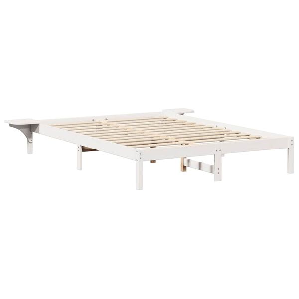 vidaXL Cadre de lit Blanc 160 x 200 cm Pin massif