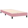 vidaXL Sommier &agrave; lattes de lit avec matelas et LED rose 100x220 cm velours