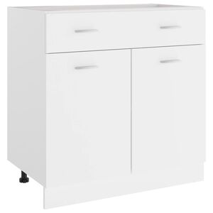 vidaXL Armoire &agrave; tiroirs "Lyon" Blanc 80 x 46 x 81,5 cm Bois d'ing&eacute;nierie