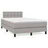 vidaXL Sommier &agrave; lattes de lit avec matelas Gris clair 120x200cm Tissu