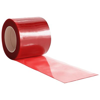vidaXL Rideau de porte rouge 200 mmx1,6 mm 50 m PVC