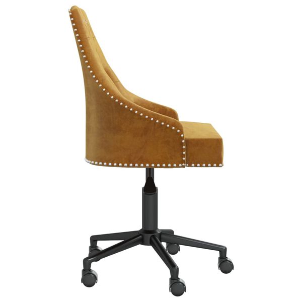 vidaXL Chaises pivotantes &agrave; manger lot de 2 Marron Velours