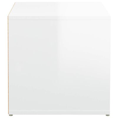 VidaXL Tiroir boîte Blanc brillant 40,5x40x40 cm Bois d'ingénierie