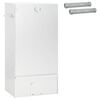 vidaXL Four &agrave; fumer 3 pc 44,5 x 29 x 83 cm Acier galvanis&eacute; Argent&eacute;