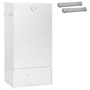 vidaXL Four &agrave; fumer 3 pc 44,5 x 29 x 83 cm Acier galvanis&eacute; Argent&eacute;