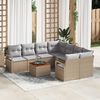 vidaXL Ensemble de canap&eacute; de jardin 9 pcs Beige et Gris clair