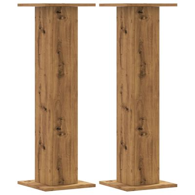 vidaXL Supports pour plantes 2 pcs chêne artisanal bois d'ingénierie