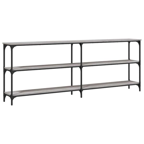 vidaXL Table console sonoma gris 200x29x75 cm bois d'ing&eacute;nierie