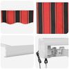 vidaXL Auvent R&eacute;tractable Rouge et Noir 400 &times; 300 cm Tissu et M&eacute;tal