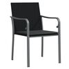 vidaXL Ensemble de salle &agrave; manger pour jardin 7 pcs Noir et gris